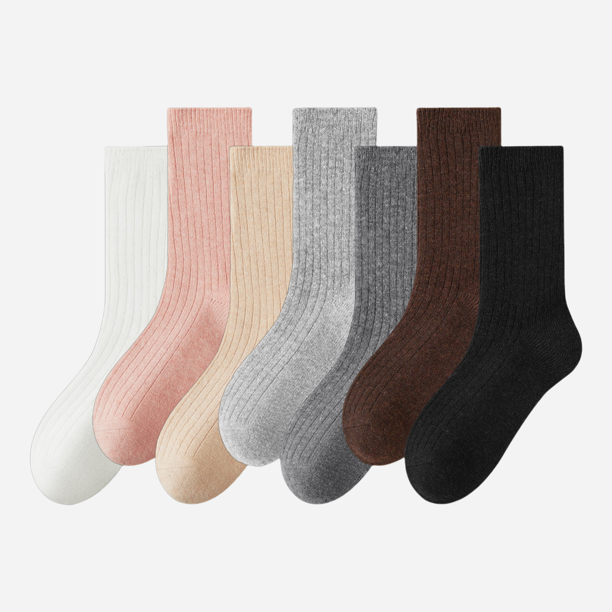 Women's Classic Merino Wool Ribbed Socks - Single Pair