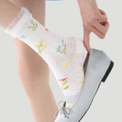 Women's Ombré Stripe Mesh Socks (3-Pack) - sock set showing breathable mesh comfort