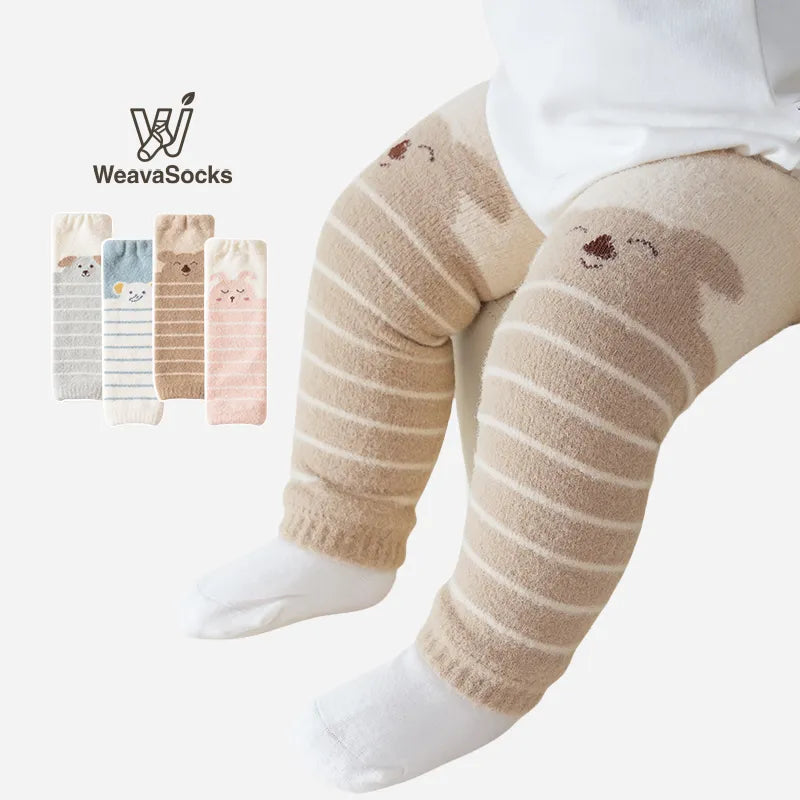 Babies Cozy Crawler Leg Warmers-3 Pairs