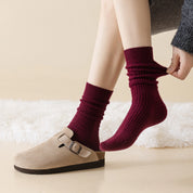 41% Wool Brushed "Fuzzy" Slouch Socks