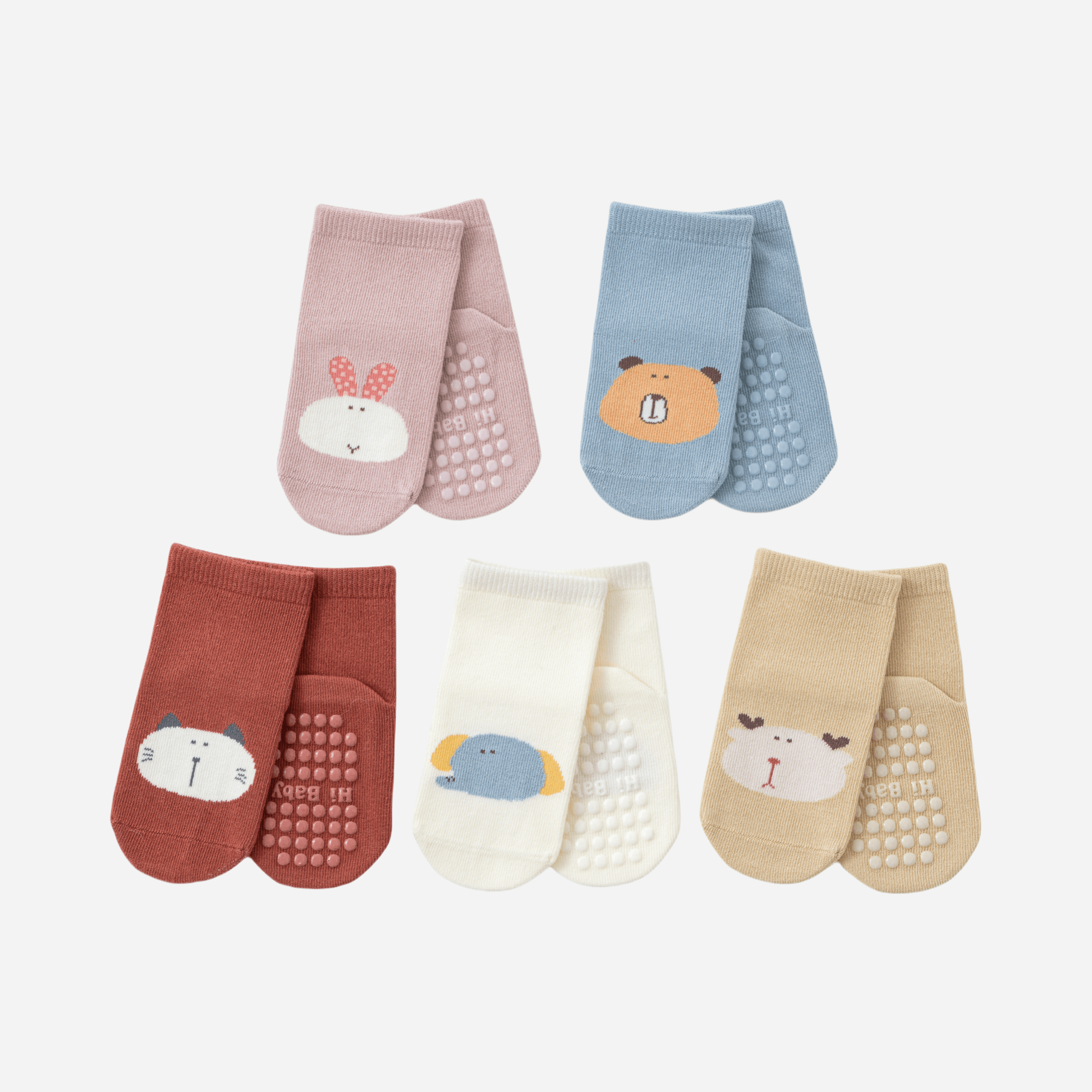 Babies' Cartoon Grip Socks-3 Pack - Weavasocks