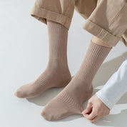 Men's 92% Cotton Ribbed Tall Crew Socks
