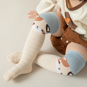 Baby’s Cartoon Tiger & Panda Striped Knee-High Socks 3-Pack