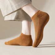 Women's 92% Cotton Terry Cushion Low Cut Socks - product photo showing cushioned comfort