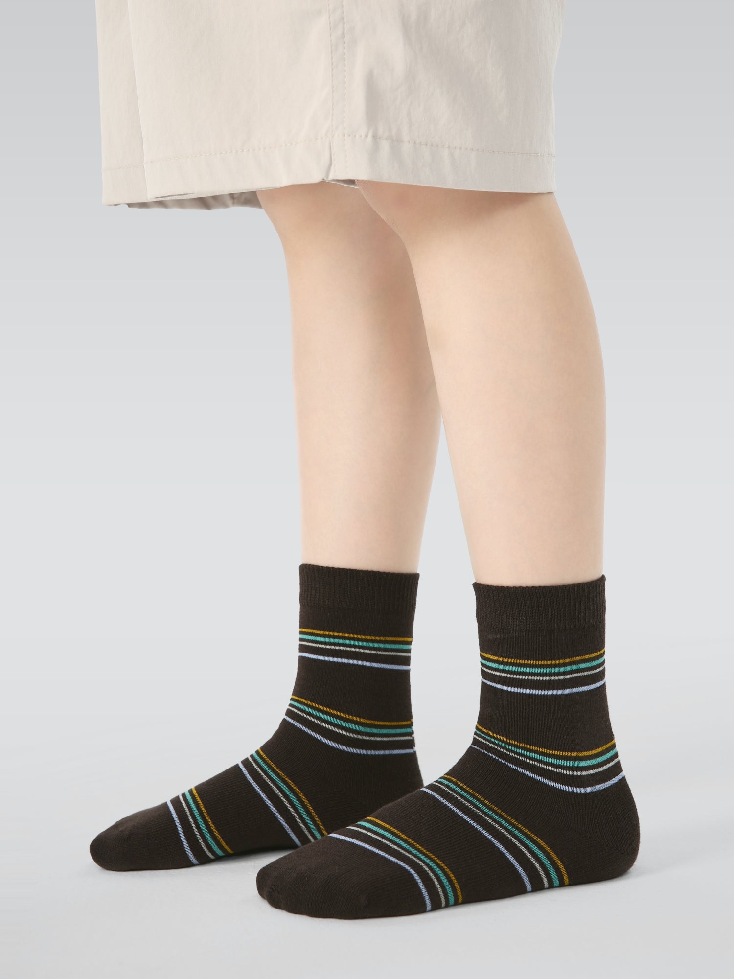 Kids' Mocha Speckle & Stripe-5 Pack