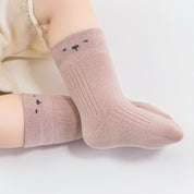 Baby’s Minimalist Line Art Ribbed Socks 4-Pack