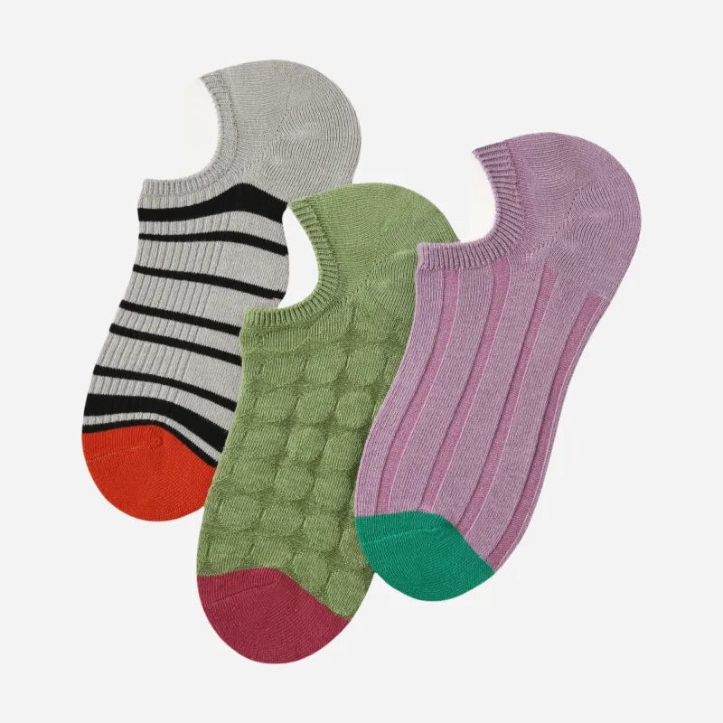 Colorblock No-Show Socks