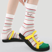 Women's Color-Block Mesh Crew Socks (3-Pack) - sock set showing breathable mesh comfort