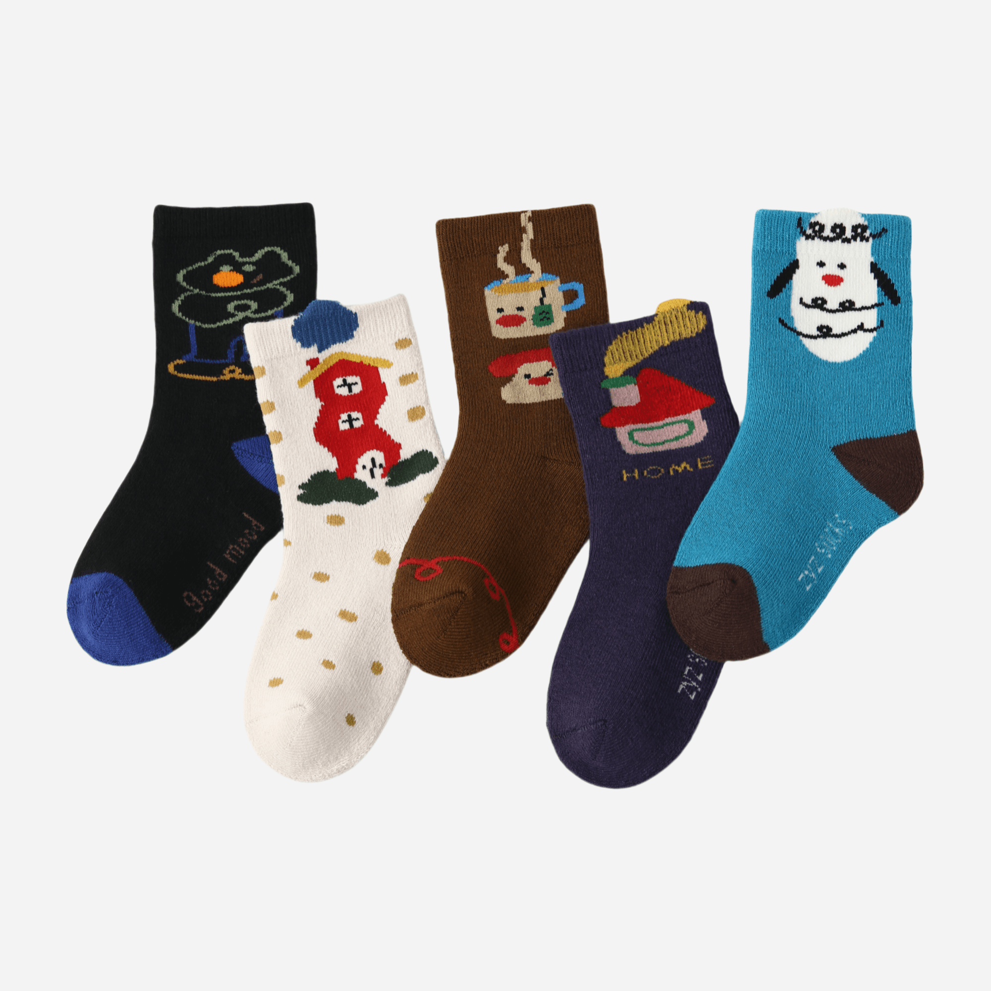 Kid's The Good Mood Doodles-5 pack - Weavasocks