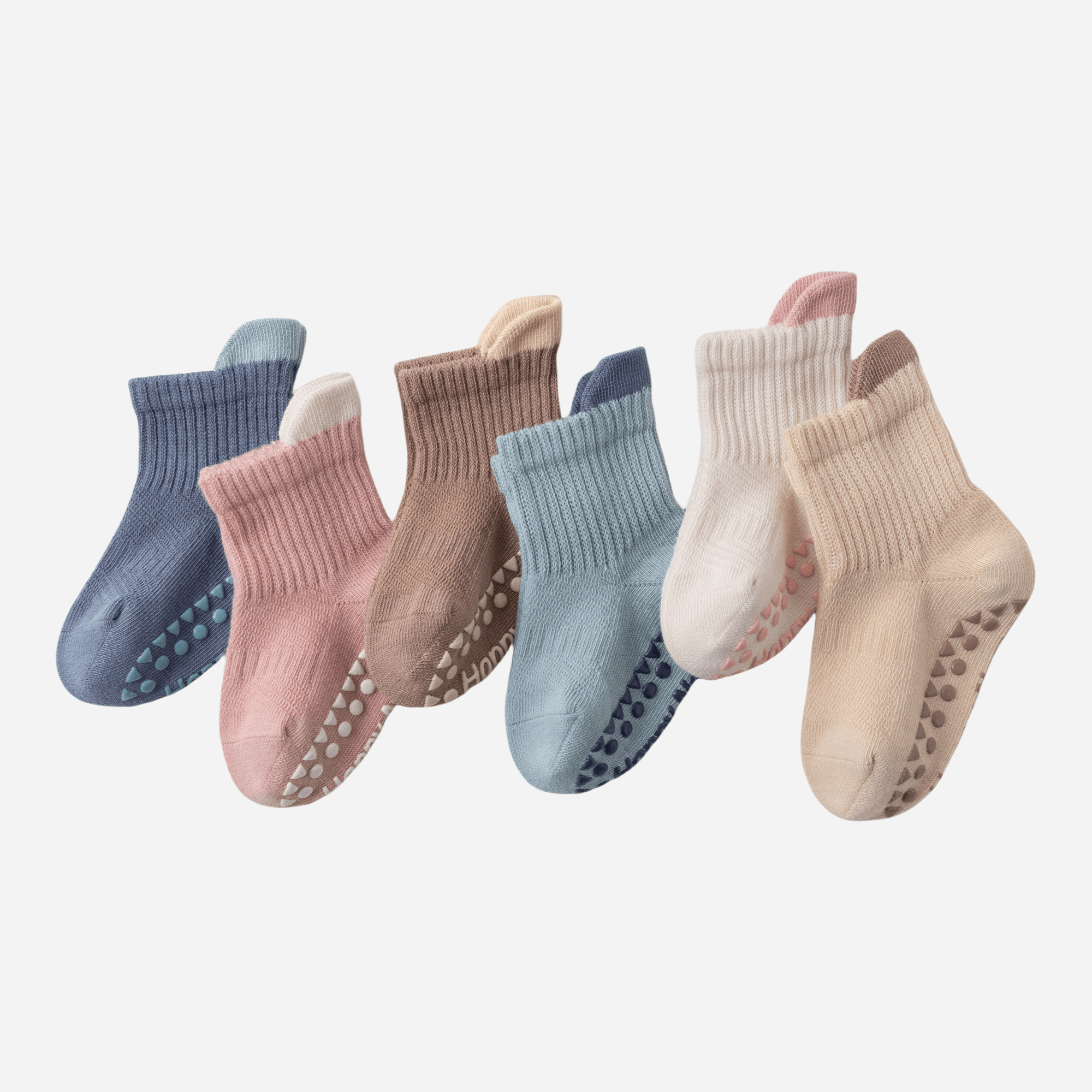 Babies Color Cuff Grip Socks-4 Pack - Weavasocks