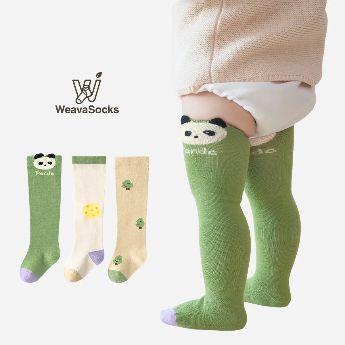 Babies Panda's Picnic Knee-Highs-3 Pairs