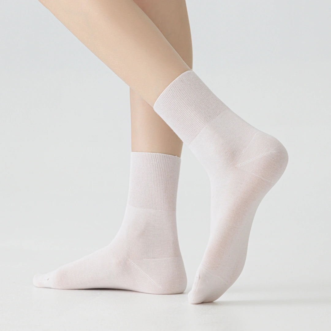 Women's 99% Cotton Ultra-Thin Non-Binding Summer Socks - product photo showing soft cotton comfort