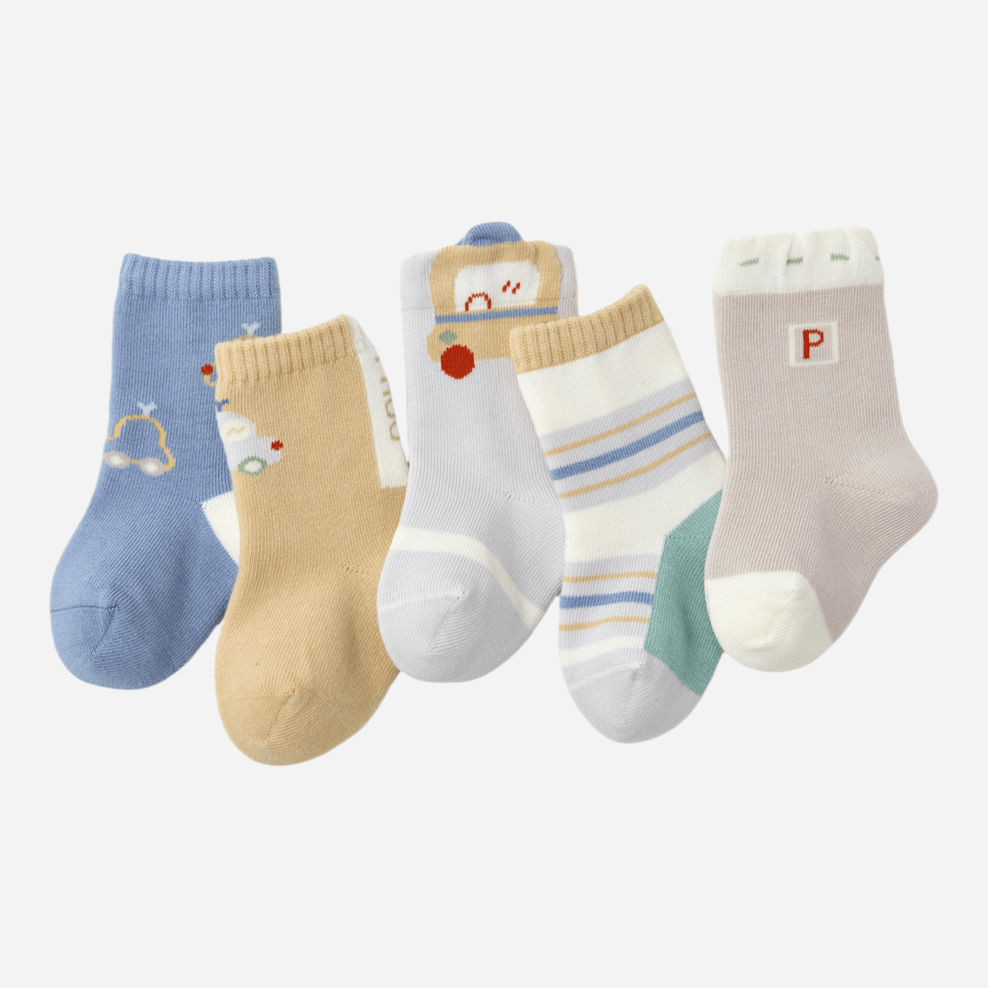 Babies The Things That Go Socks-5 pack - Weavasocks
