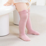 Baby’s Pastel Pals' 3D Ear & Minimalist Face Knee-High