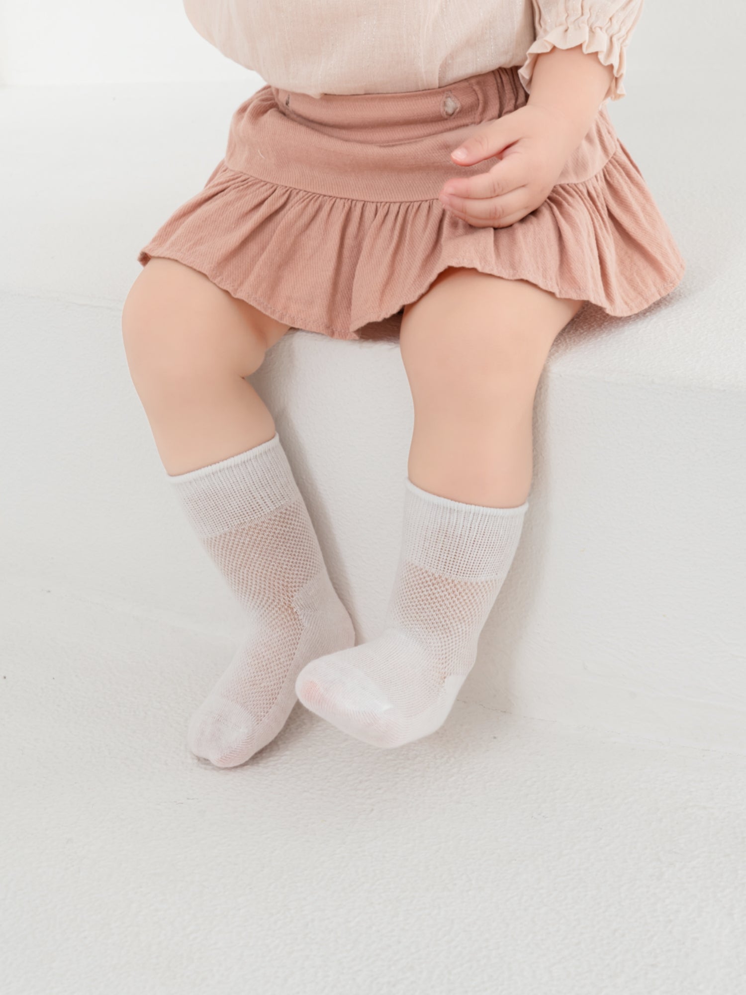 Babies' Ultra-Breathable Mesh Crew Socks-5 Pack