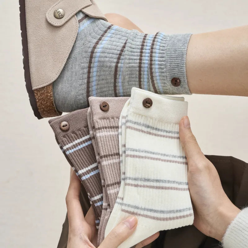 Button Cuff Socks