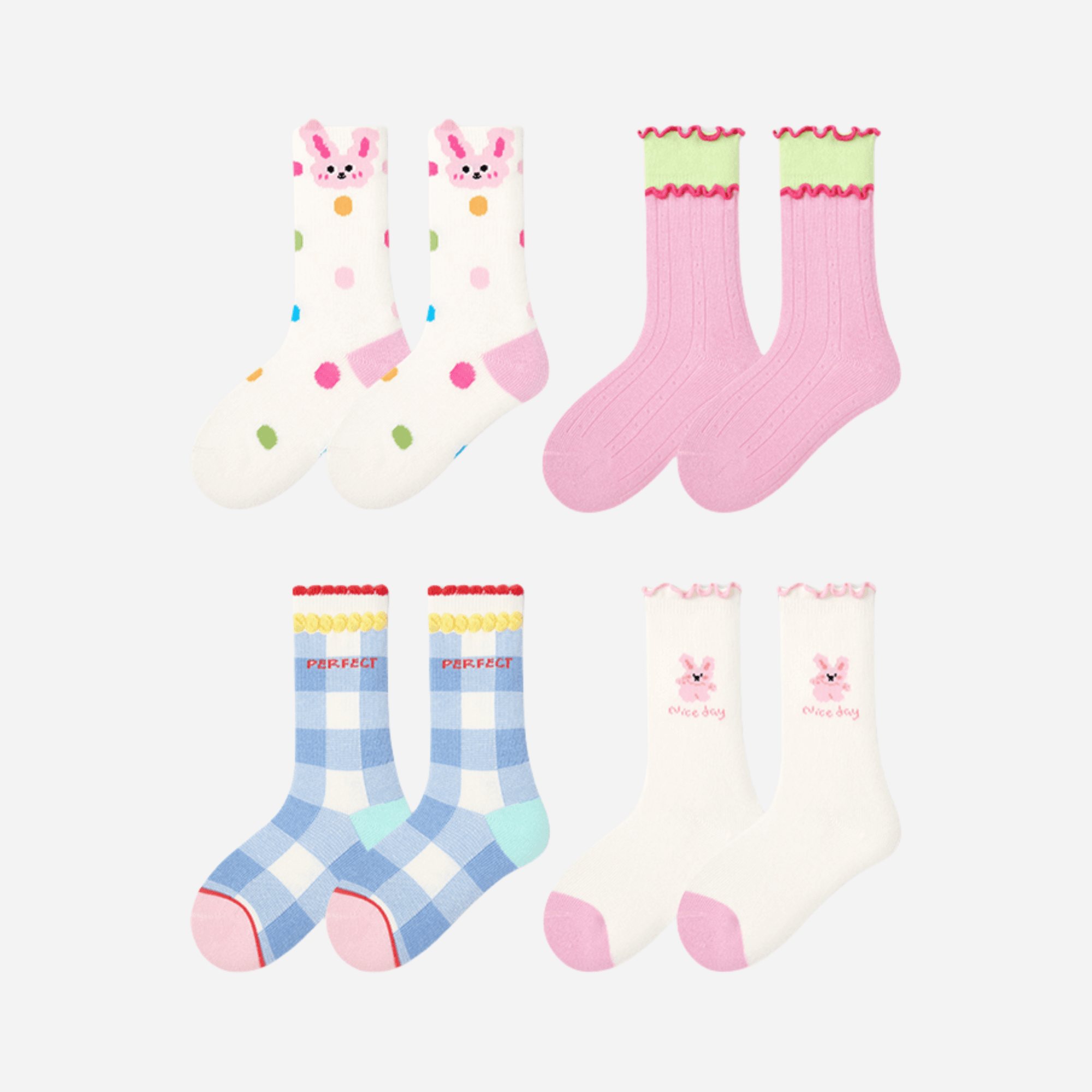Kid's The Perfect Day Socks-4 pack - Weavasocks