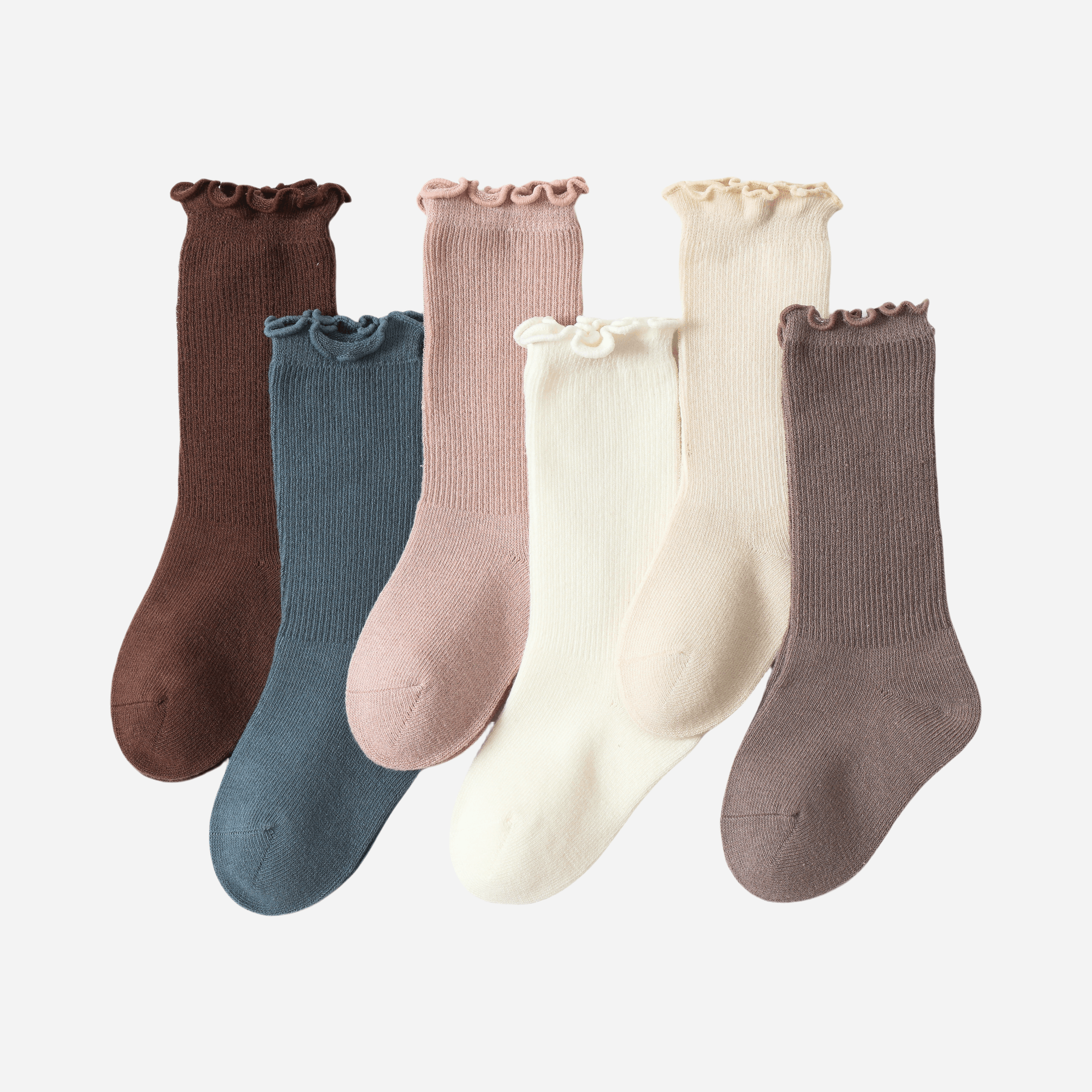 Babies The Ruffle Trim Ribbed Socks-4 pack - Weavasocks