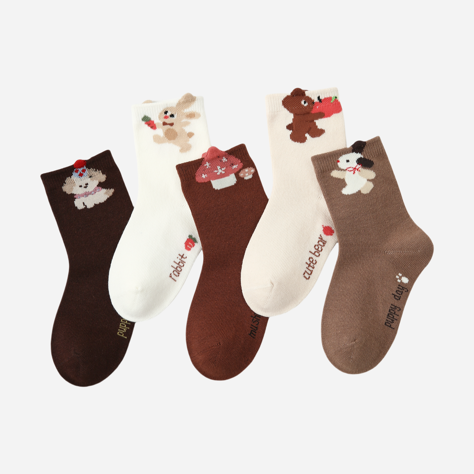 Kids' Whimsical Forest Sock Society-5 Pack
