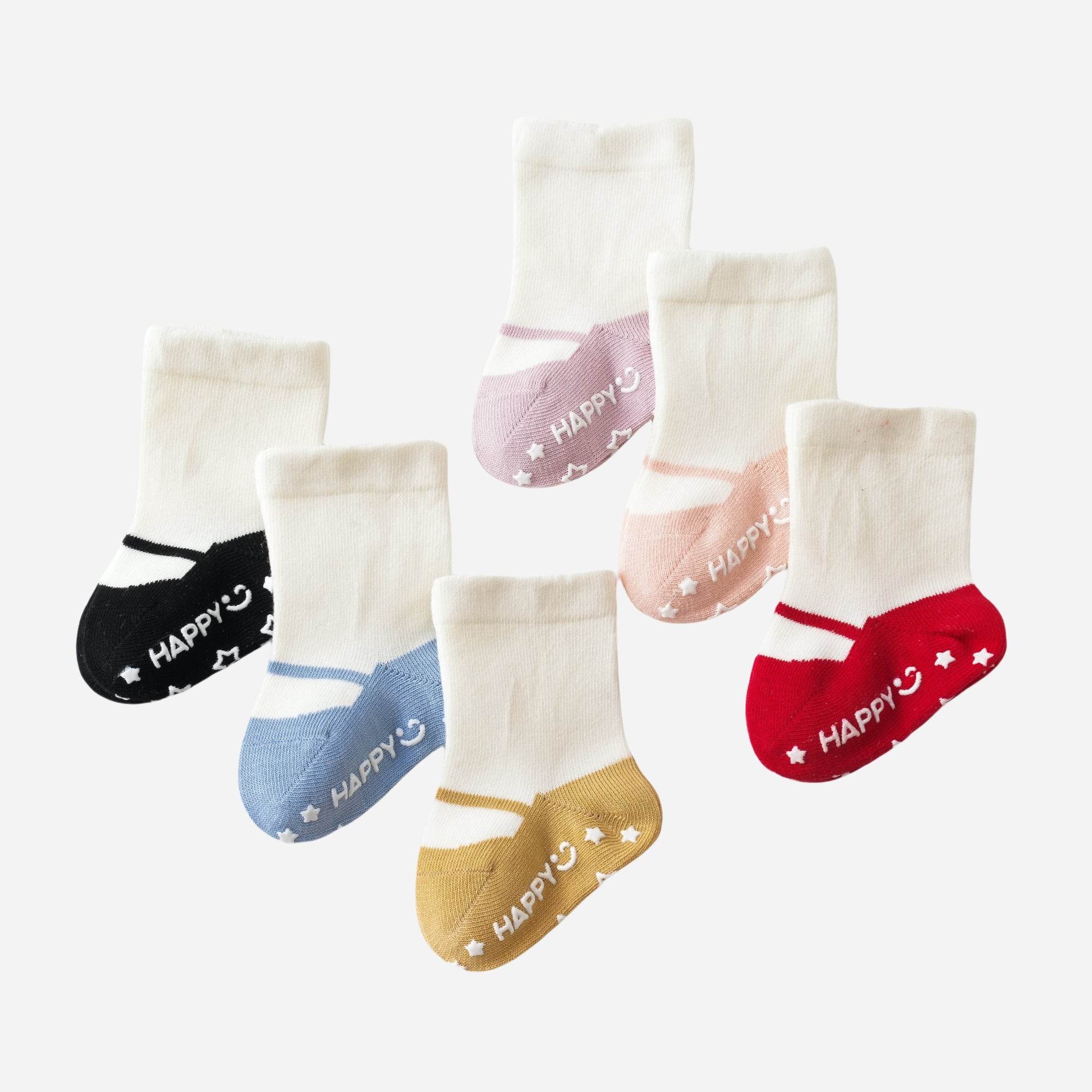 Babies Joyful Grip Socks-4 Pack - Weavasocks