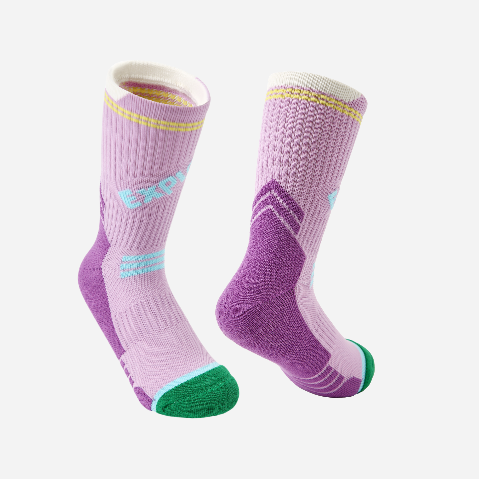Women's Performance Athletic Crew Socks-Purple-1 Pack