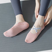 Women's 95% Cotton Yoga Ballet Socks - product photo showing secure grip comfort