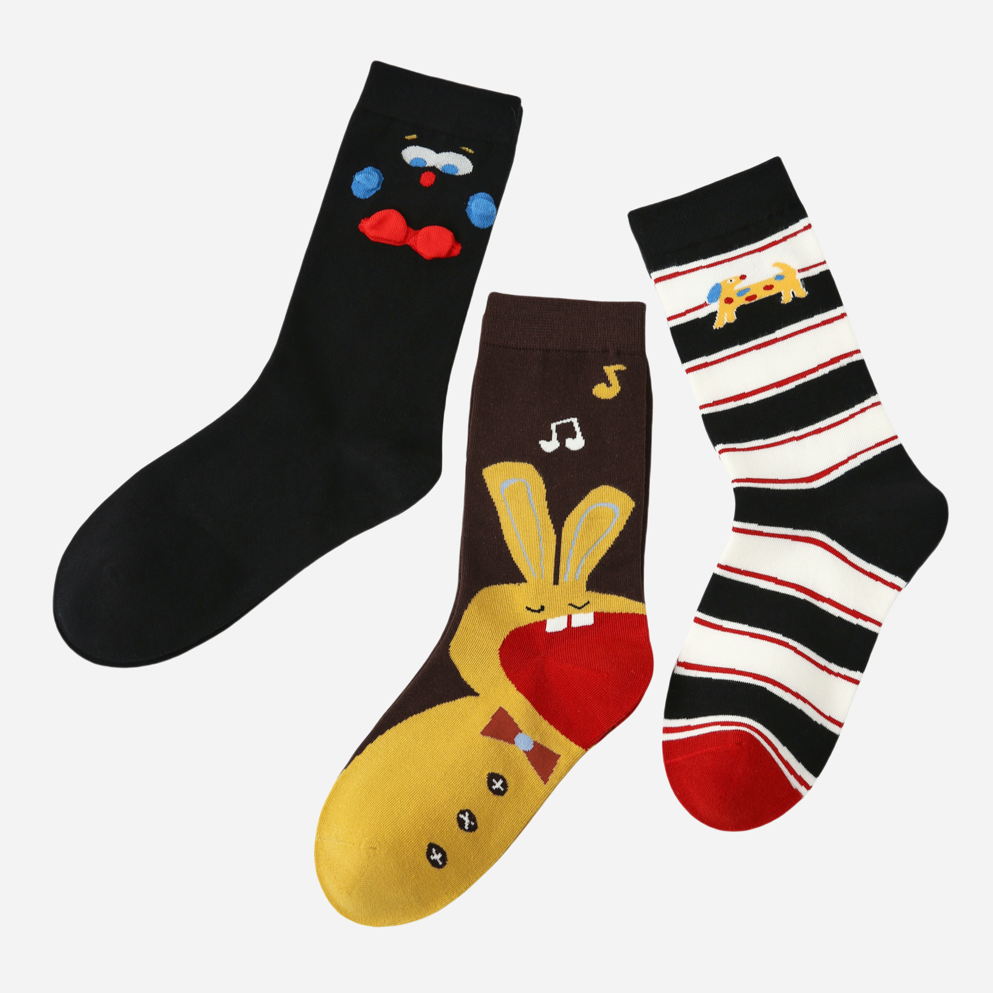 Women's Playful Character Crew Socks - 3 pairs