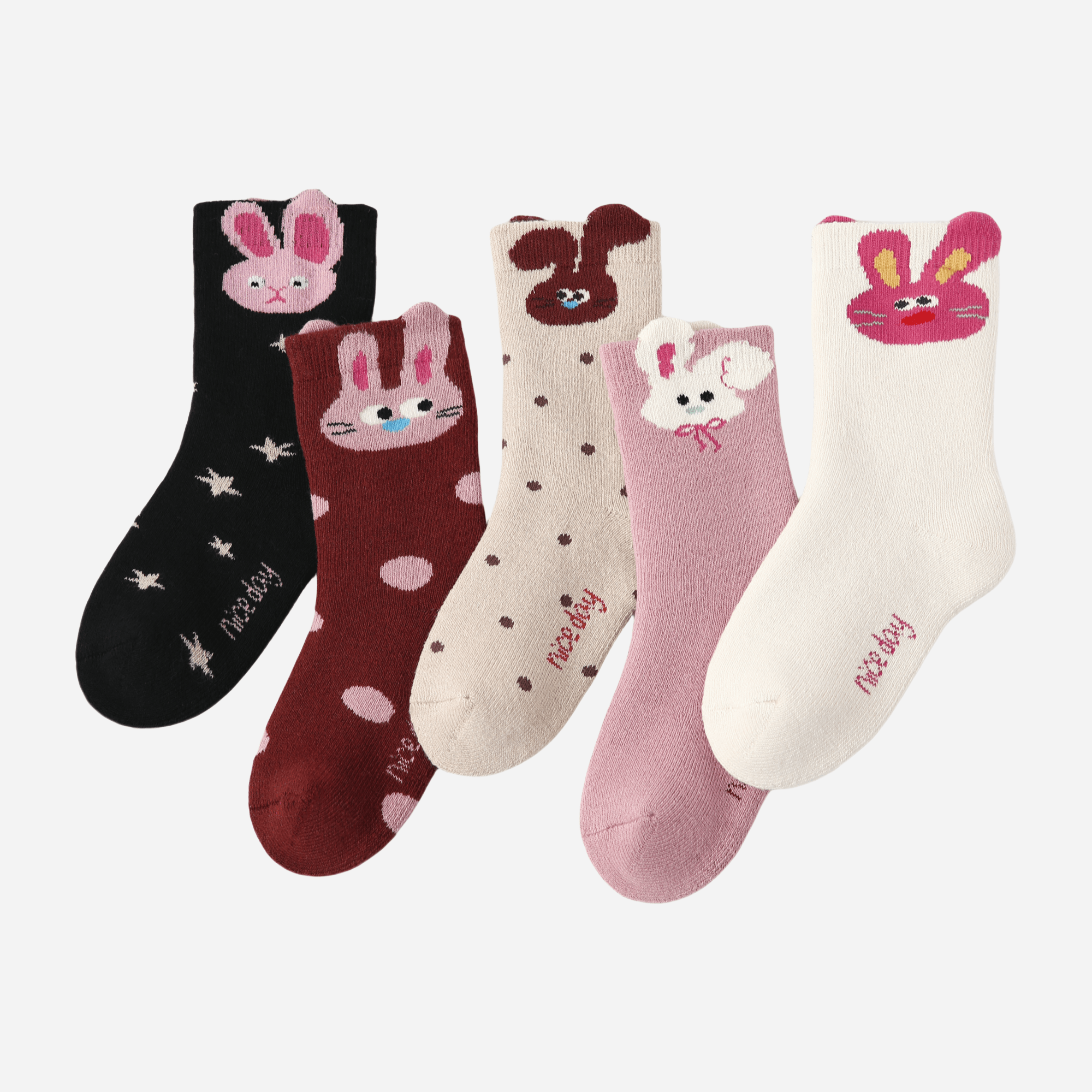 Kid's The Rockstar Bunny Socks-5 pack - Weavasocks