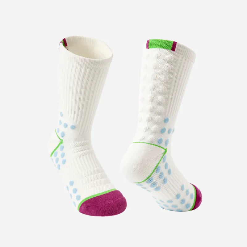 Cushioned Crew Socks - White