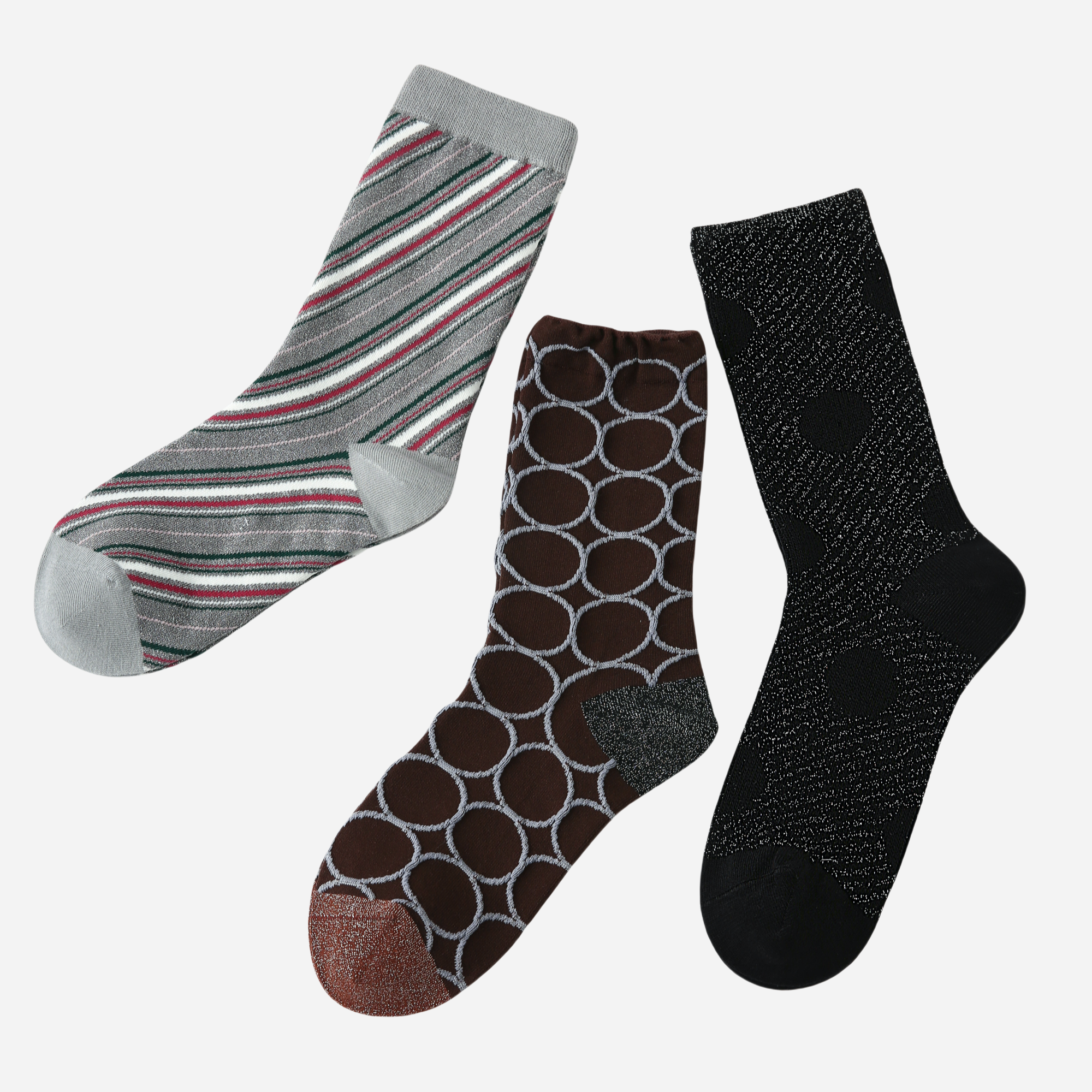 Women's Sparkle & Shine Crew Socks - 3 pairs