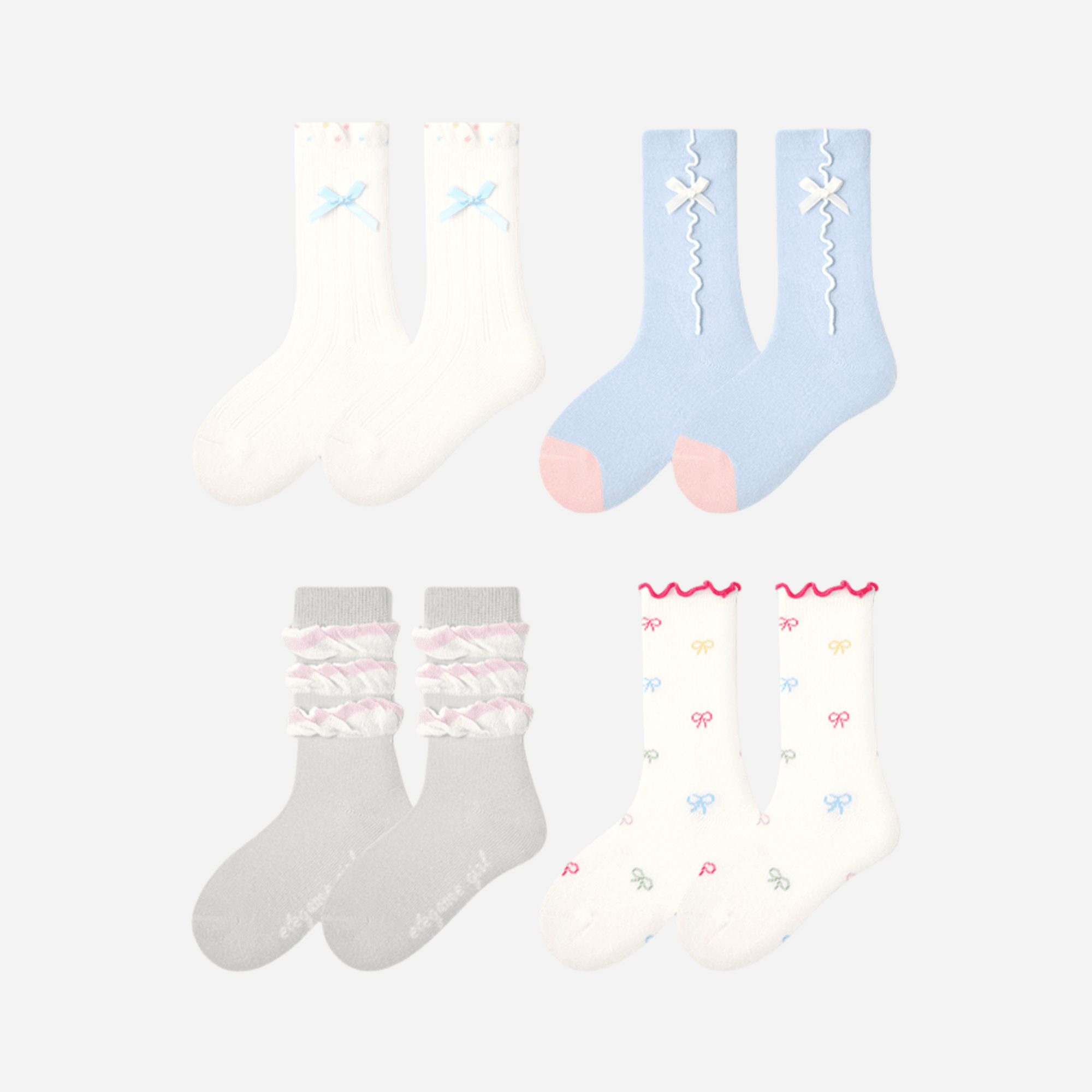 Kid's The Little Princess Socks-4 pack - Weavasocks