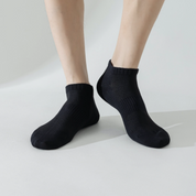 "Titan Mesh" Big & Tall Men's Low-Cut Socks - product photo showing breathable mesh comfort