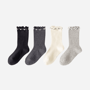 Kid's Dainty Pearl Crew Socks - 2 Pairs - Weavasocks