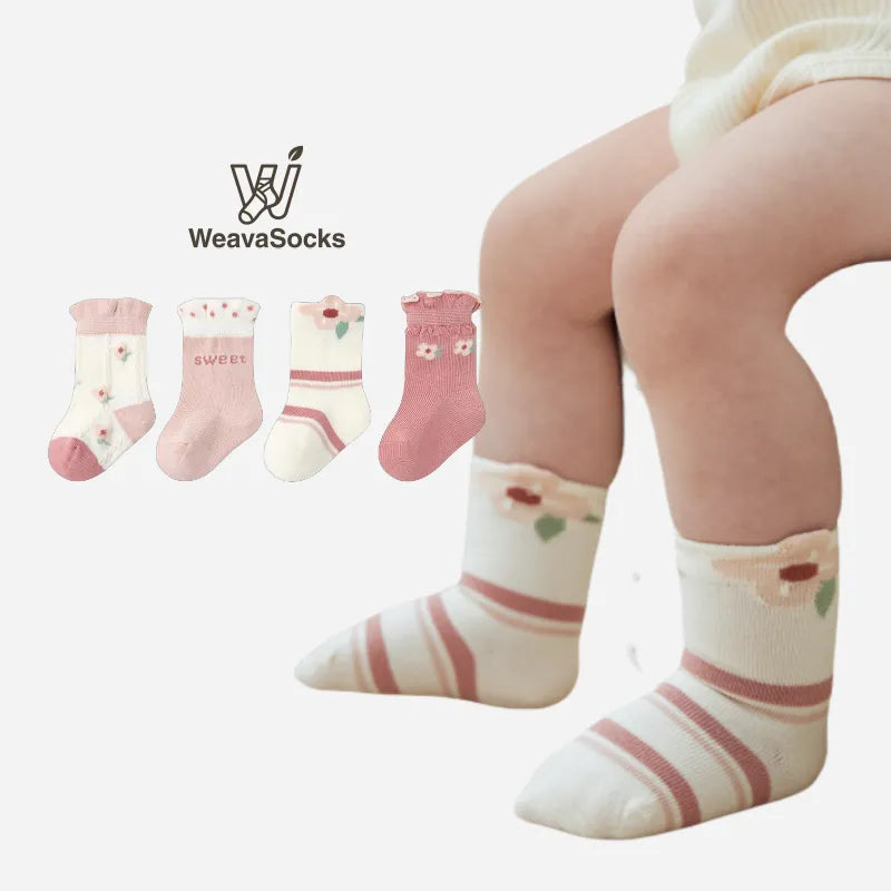 Babies The Sweet Pea Socks-4 Pairs