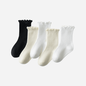 Kid's Lettuce Edge Crew Socks - 5 Pairs - Weavasocks