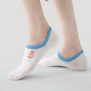 Women's Space-Dye Embroidered No-Show Socks (5-Pack)