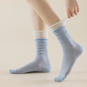 Women's Ultra-Thin "Airy" Rolled Cuff Slouch Socks