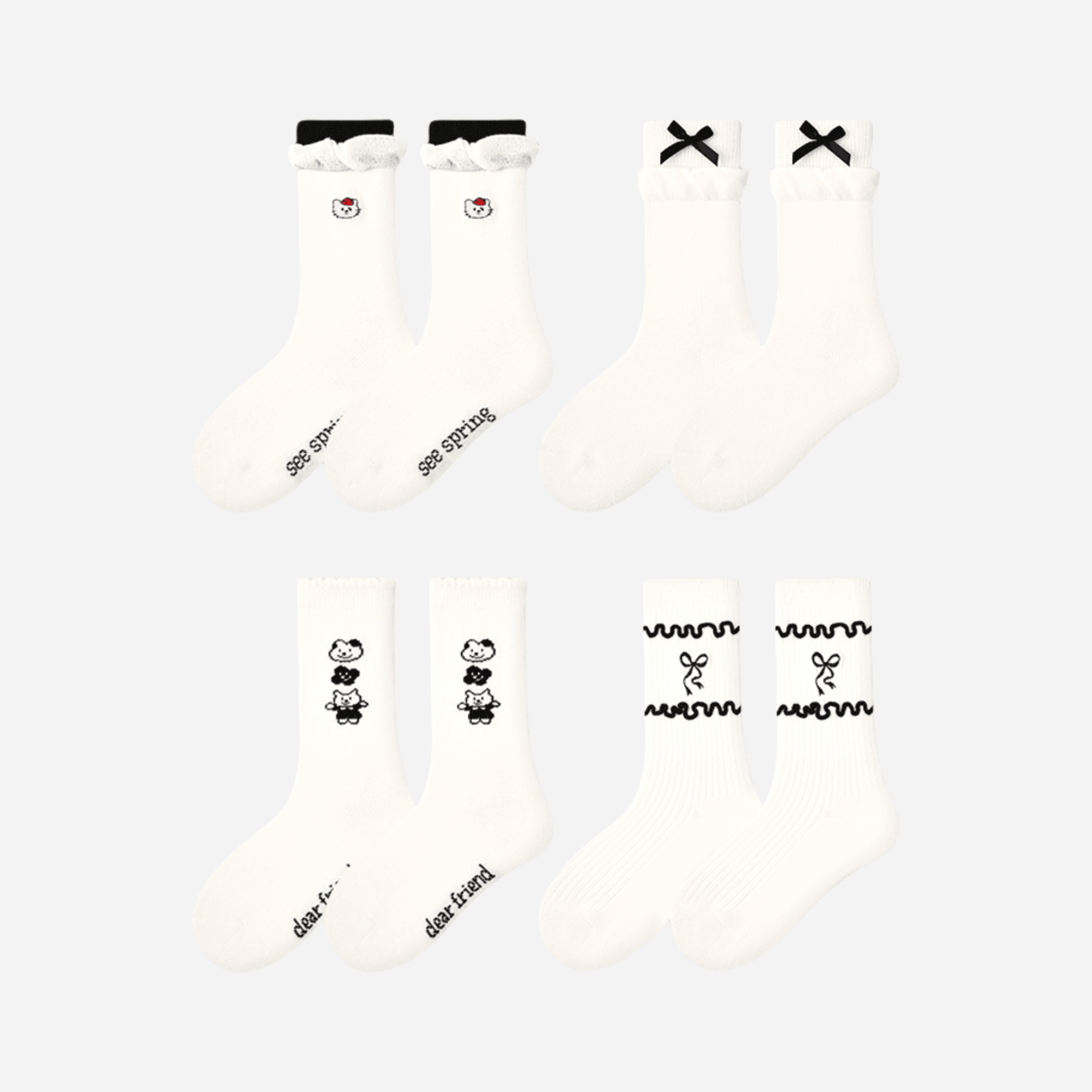 Kid's The Pen & Ink Pals Socks-4 pack - Weavasocks