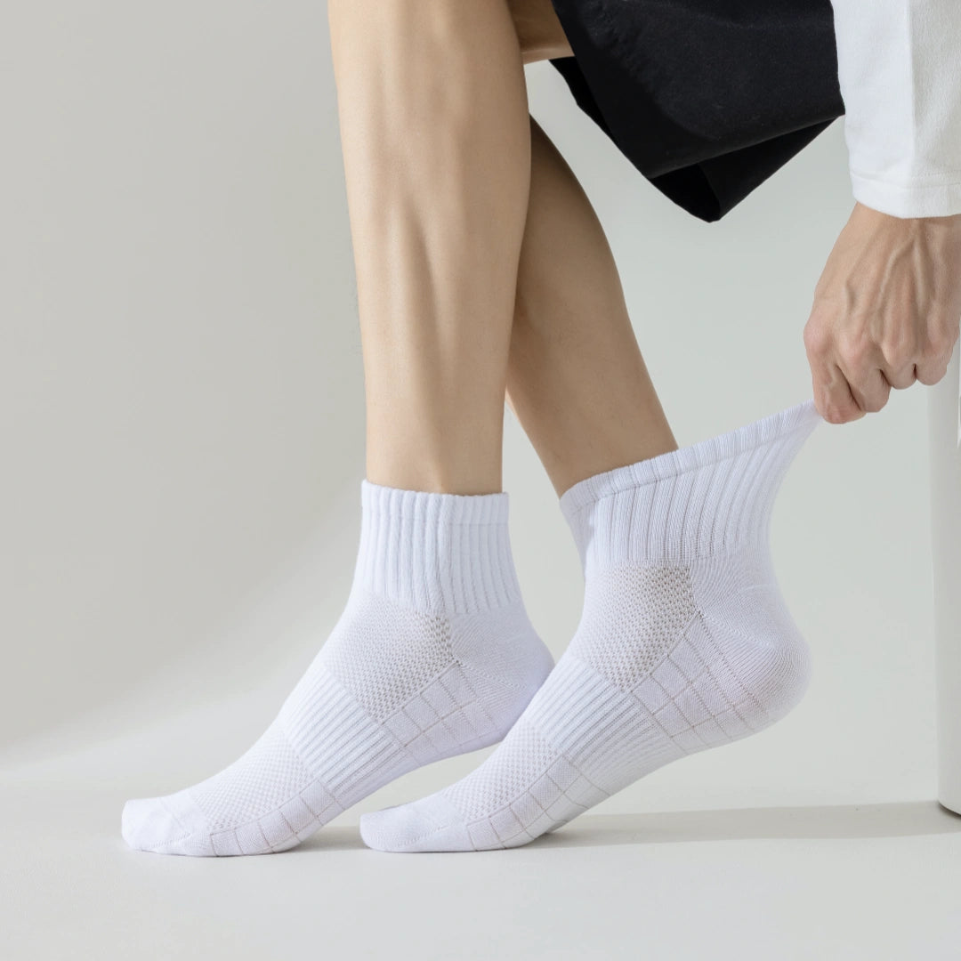 "Titan Mesh" Big & Tall Men's Ankle Socks - product photo showing breathable mesh comfort
