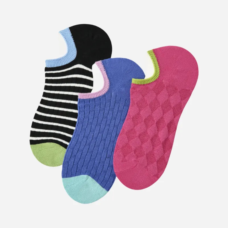 Textured No-Show Socks