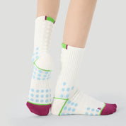 Cushioned Crew Socks - White