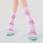 Women's Metallic Shimmer Mesh Crew Socks (3-Pack) - sock set showing breathable mesh comfort