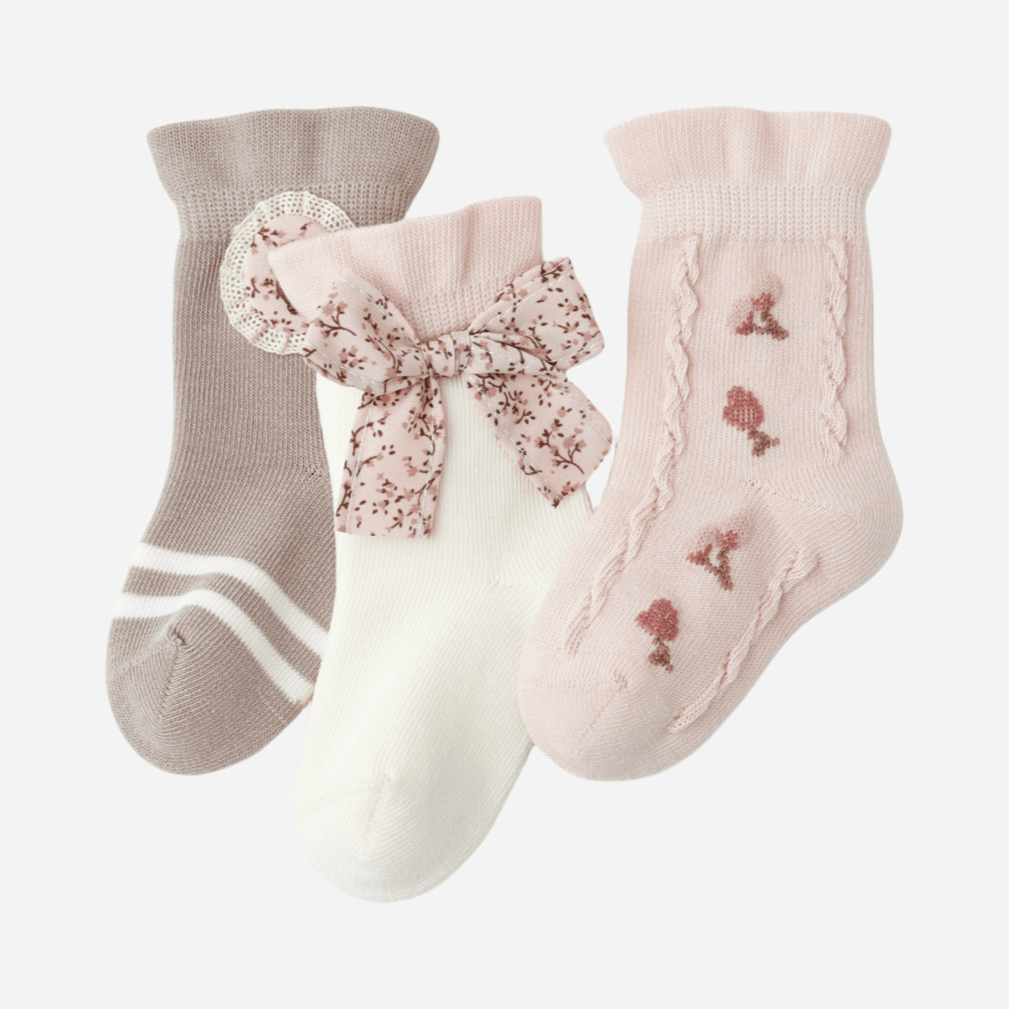 Babies The English Rose Garden Socks-3 pack - Weavasocks