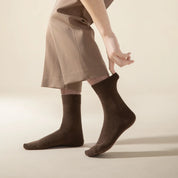 Men's Fine-Knit Heathered Cotton Socks