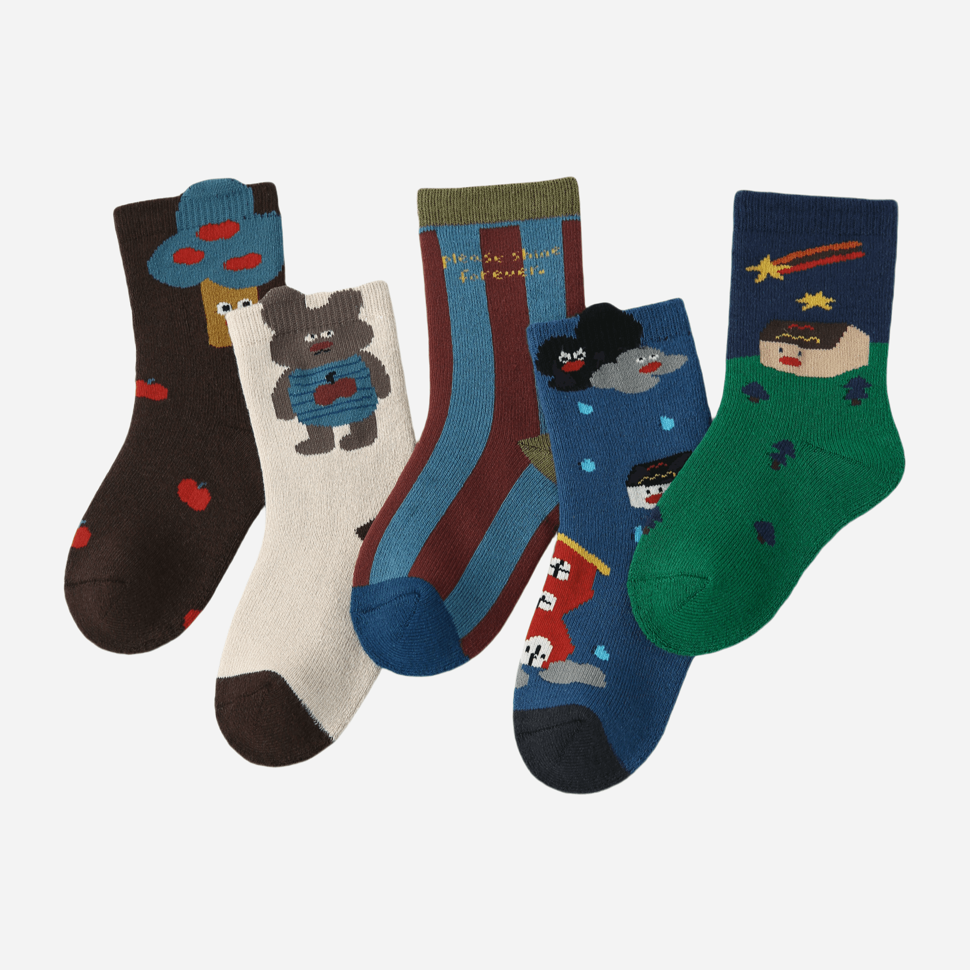 Kid's The Illustrated Adventures Socks-5 pack - Weavasocks