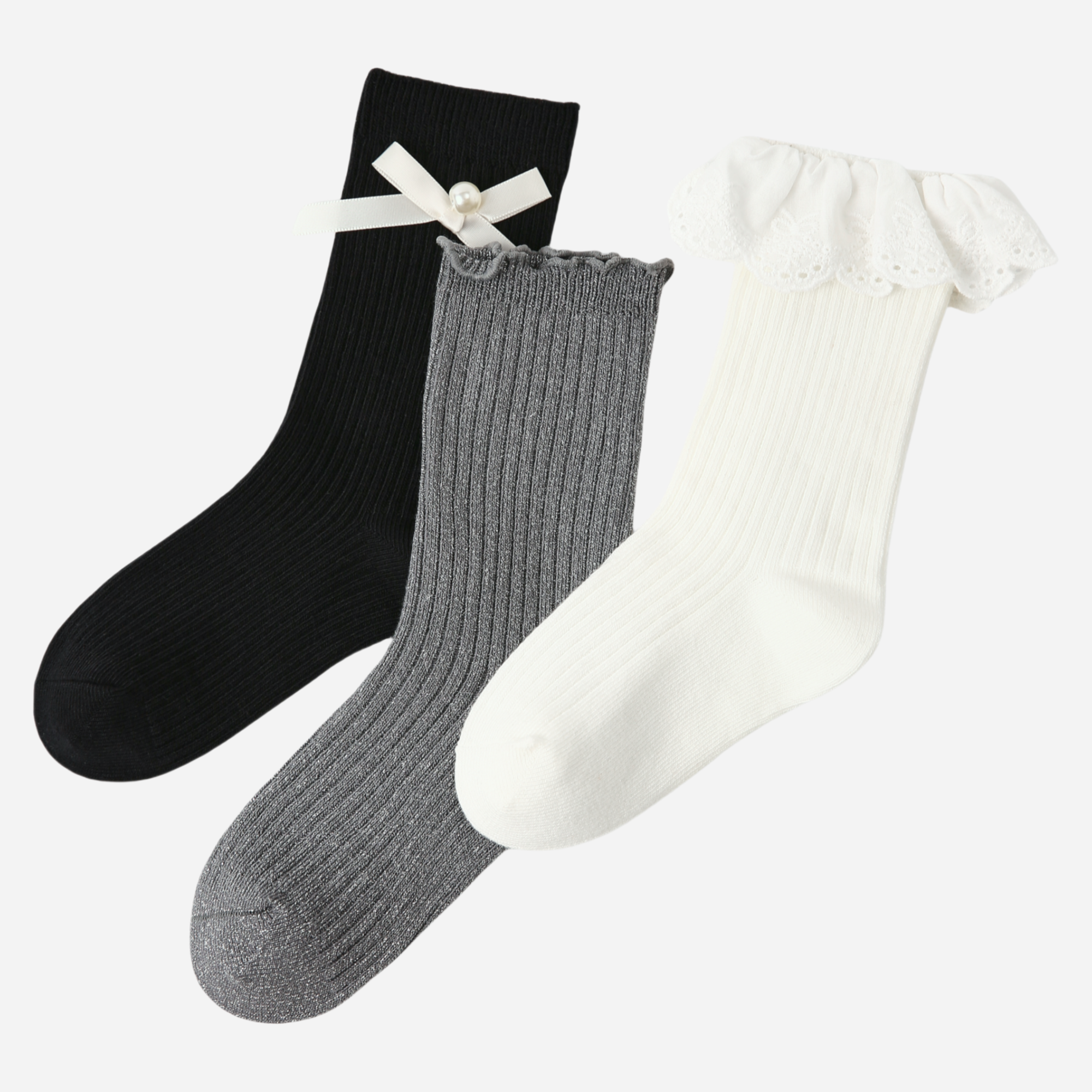 Kids' Monochrome Elegance-3 Pack