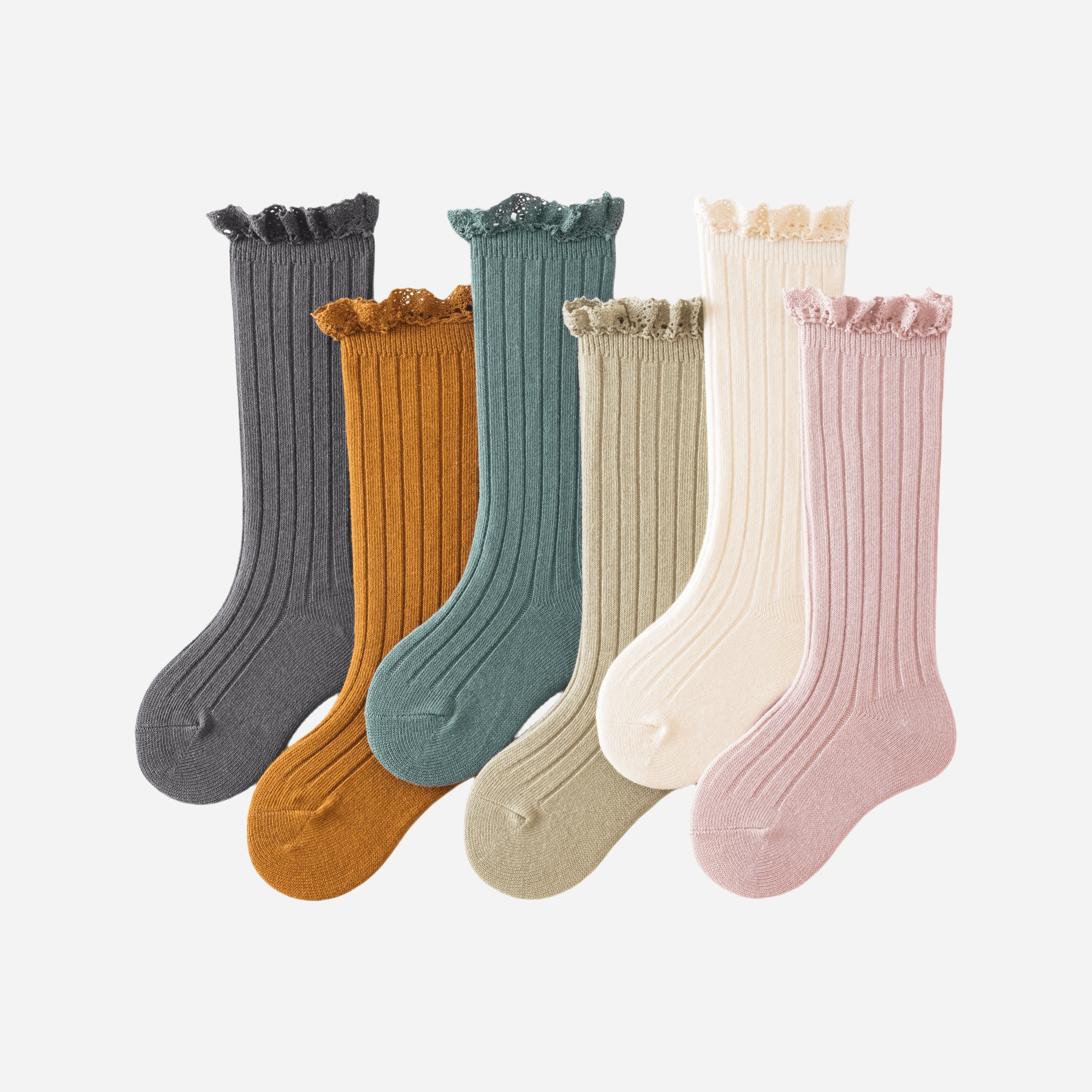 Babies The Lace Trim Knee-Highs-3 pack - Weavasocks