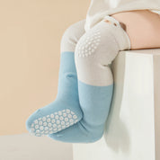 Baby’s Cartoon Knee-Pad Protection & Dual Grip Socks 3-Pack