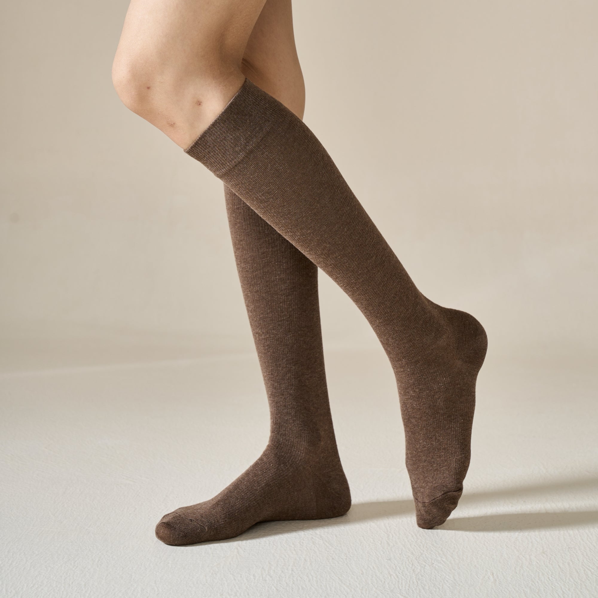 Women's Soft Combed Cotton Knee-High Socks - Single Pair