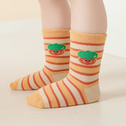 Baby’s Happy Harvest & Persimmon Cotton Crew Socks 4-Pack
